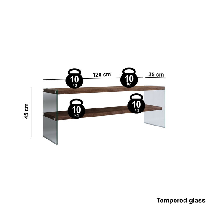 Hanah Home TV1003 Soporte de TV en Nogal Hanah Home TV1003 Soporte de TV en Nogal
